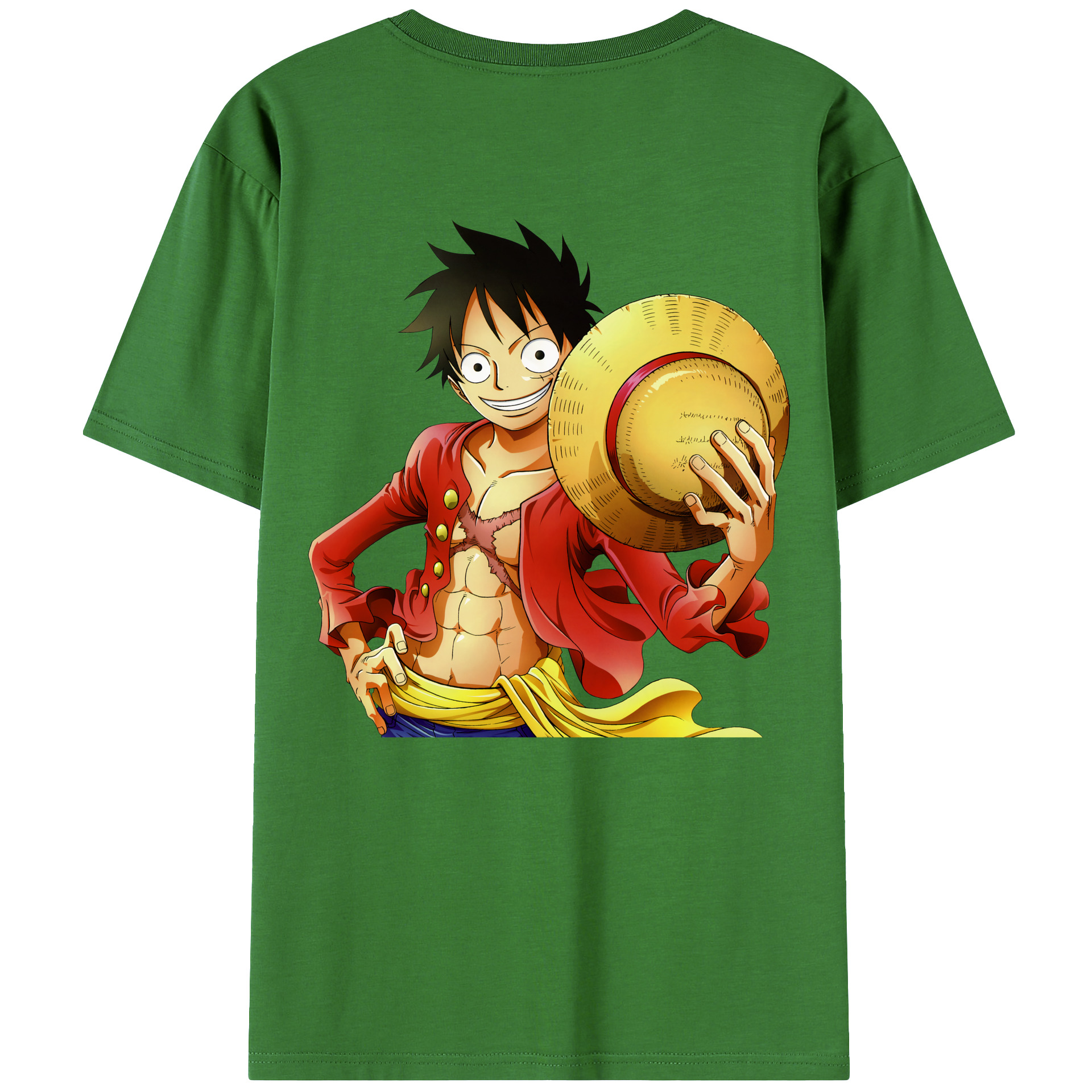 ワンピース モンキー・D・ルフィ ONE PIECE Monkey D. Luffy レディース半袖Tシャツ(バックプリント)